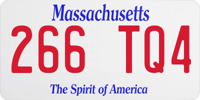 MA license plate 266TQ4