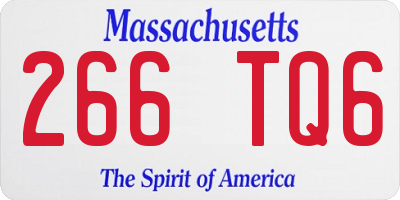 MA license plate 266TQ6
