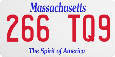 MA license plate 266TQ9