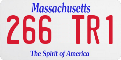 MA license plate 266TR1