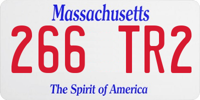 MA license plate 266TR2