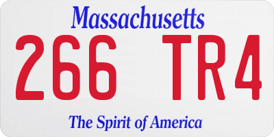 MA license plate 266TR4