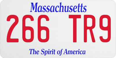 MA license plate 266TR9