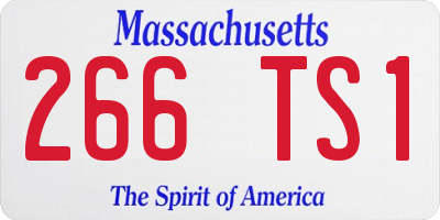 MA license plate 266TS1
