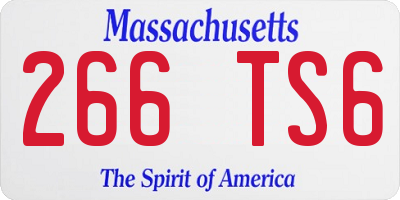 MA license plate 266TS6