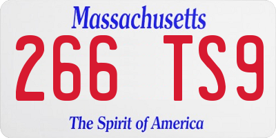 MA license plate 266TS9
