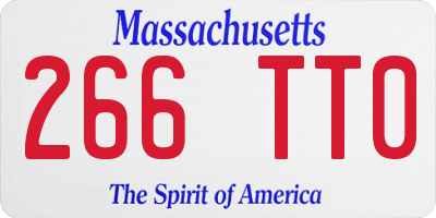 MA license plate 266TT0