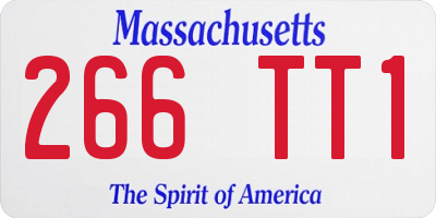 MA license plate 266TT1