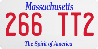 MA license plate 266TT2