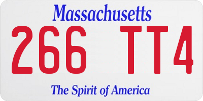 MA license plate 266TT4