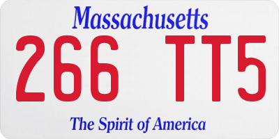 MA license plate 266TT5