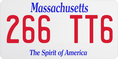 MA license plate 266TT6