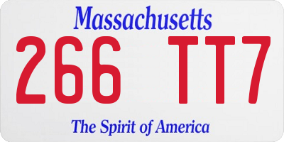 MA license plate 266TT7