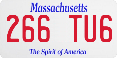 MA license plate 266TU6