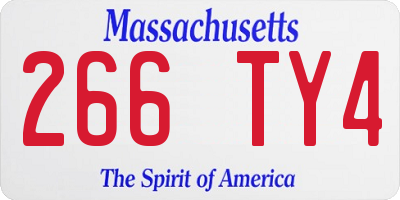 MA license plate 266TY4