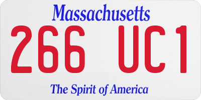 MA license plate 266UC1