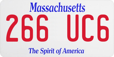MA license plate 266UC6