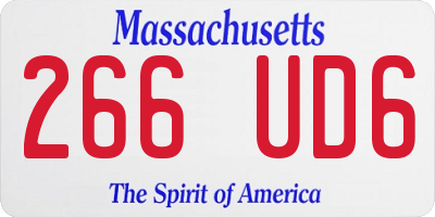 MA license plate 266UD6