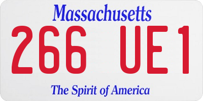 MA license plate 266UE1