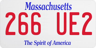 MA license plate 266UE2