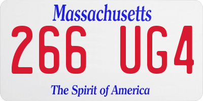 MA license plate 266UG4