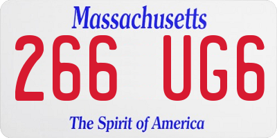 MA license plate 266UG6