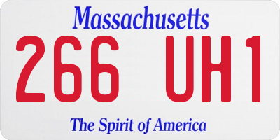 MA license plate 266UH1