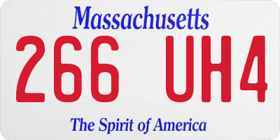 MA license plate 266UH4