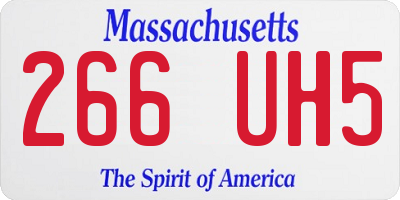 MA license plate 266UH5