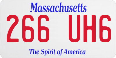 MA license plate 266UH6