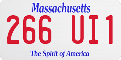 MA license plate 266UI1
