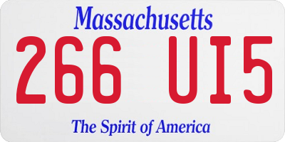 MA license plate 266UI5
