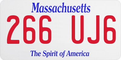 MA license plate 266UJ6