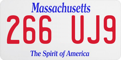 MA license plate 266UJ9