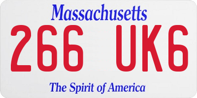 MA license plate 266UK6