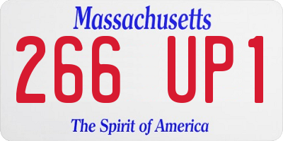 MA license plate 266UP1
