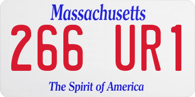 MA license plate 266UR1