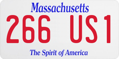 MA license plate 266US1
