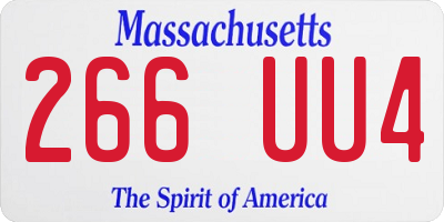 MA license plate 266UU4