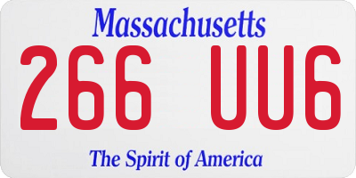 MA license plate 266UU6