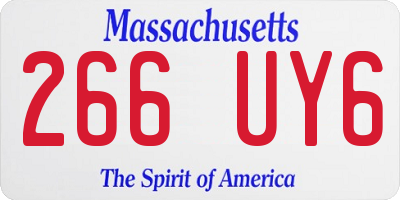 MA license plate 266UY6