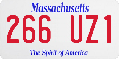 MA license plate 266UZ1
