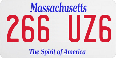 MA license plate 266UZ6