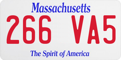 MA license plate 266VA5