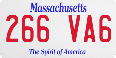 MA license plate 266VA6