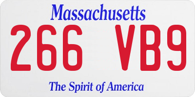MA license plate 266VB9