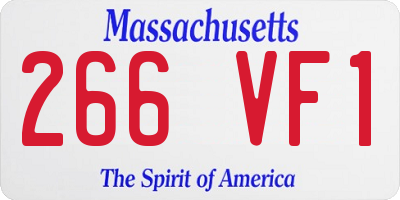 MA license plate 266VF1