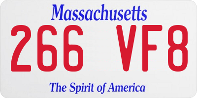 MA license plate 266VF8