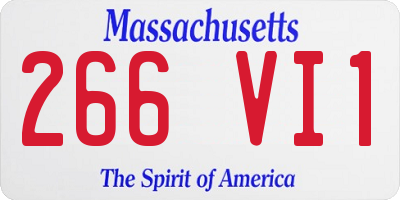 MA license plate 266VI1