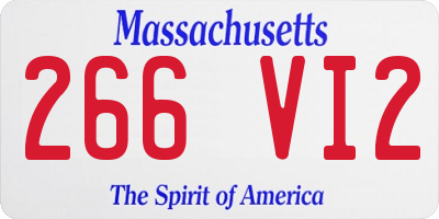 MA license plate 266VI2
